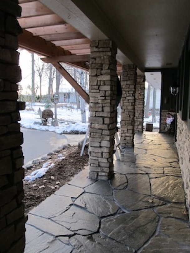 Stone walkway, interior view