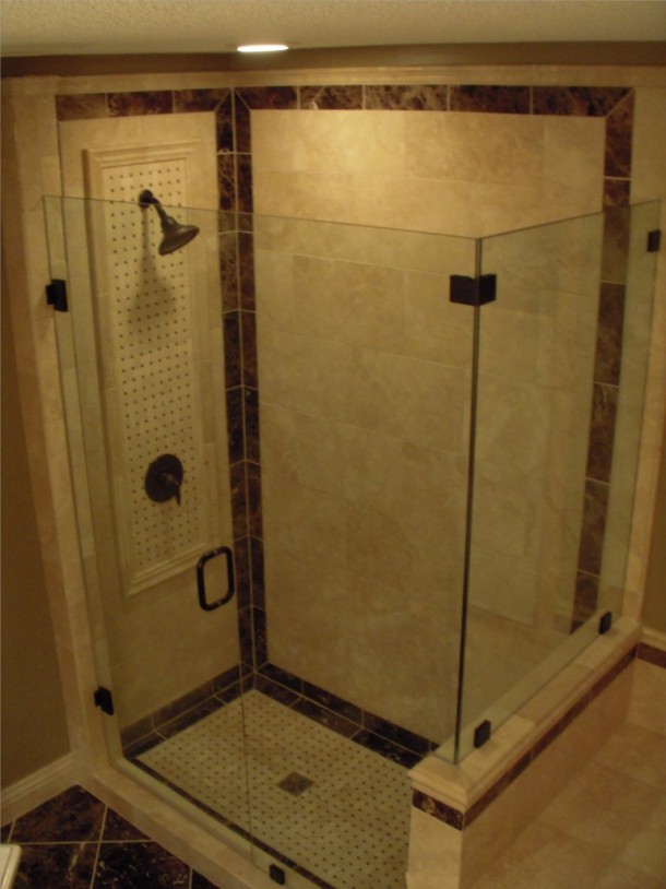 Tiled shower stalls